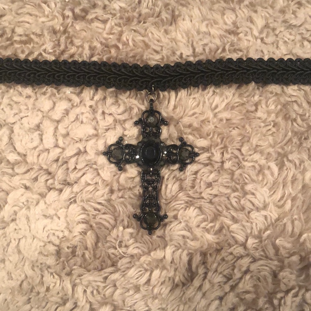 Black Cross Choker